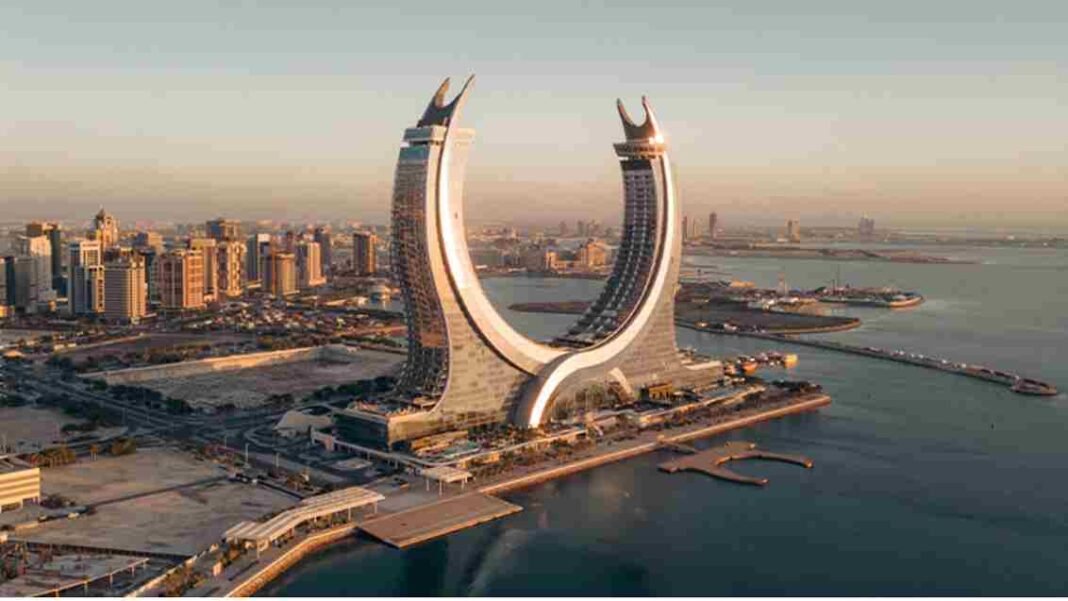 Aerial view of Doha skyline showcasing modern architecture as Qatar introduces a new 10-year residency visa.