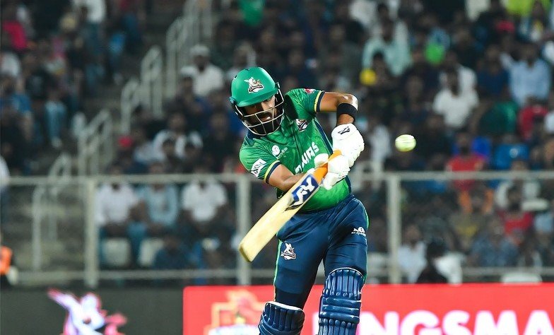 Fakhar Zaman’s Fifty Sends Lahore Qalandars on PSL 11 Fire Fakhar Zaman hitting a shot during Lahore Qalandars vs Hyderabad Kingsmen PSL 11 match at Gaddafi Stadium