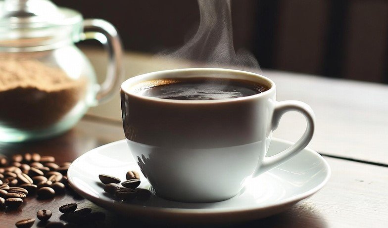 Cup of coffee on table representing link between coffee and depression risk