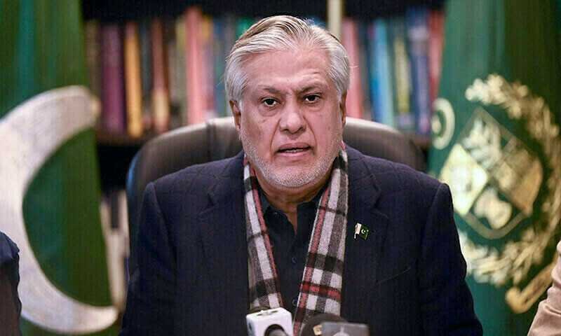 Ishaq Dar speaking during press briefing on Iran US talks