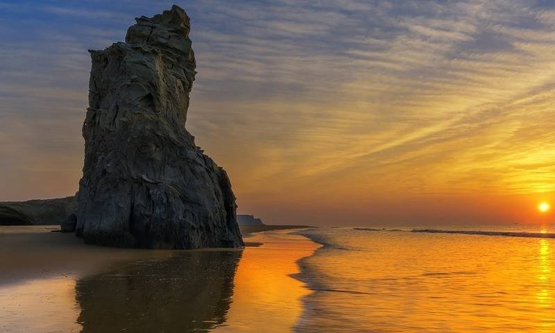 Pakistan coastline sunset showing strategic geography and trade potential