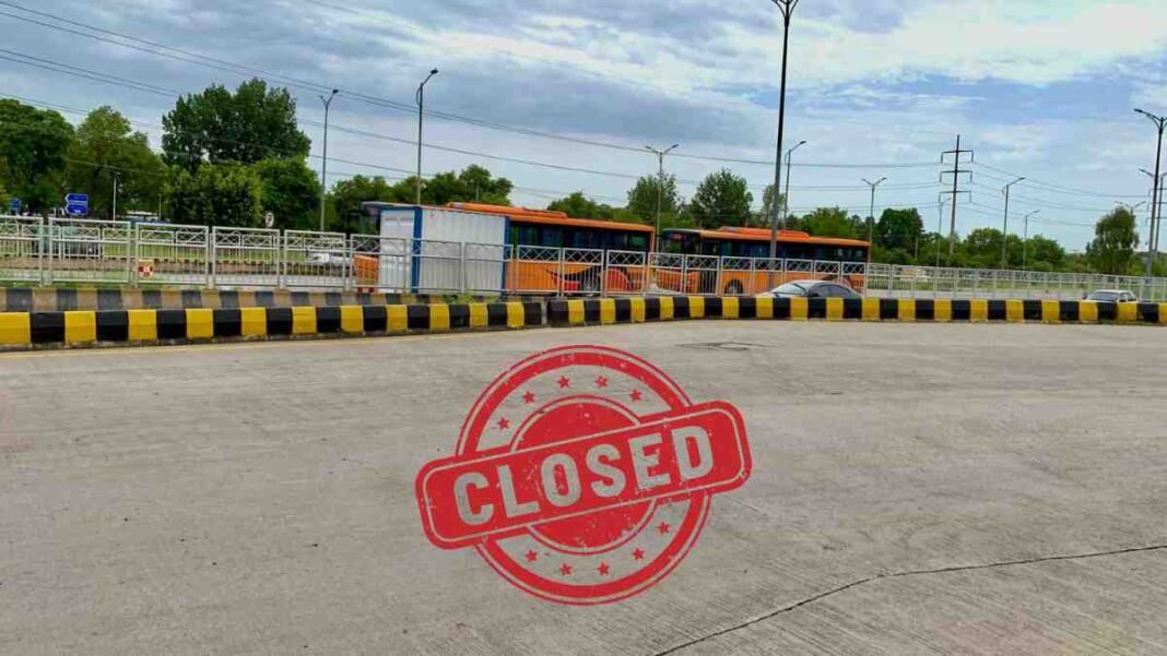 bus terminal closed sign islamabad public transport suspension