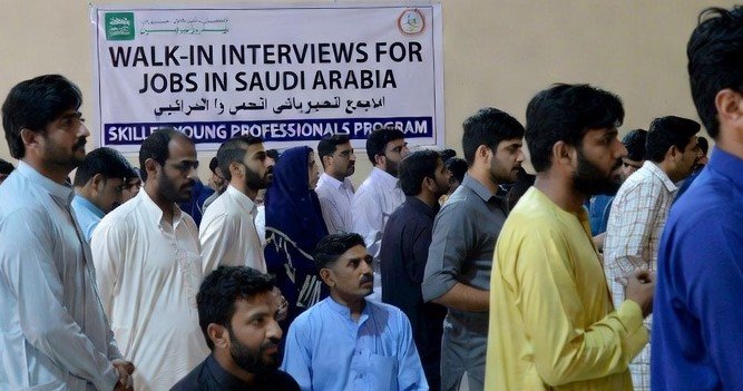 Saudi Arabia: Walk-in interviews begin in Lahore for Skilled Professionals of Punjab Candidates attend walk-in interviews in Lahore for jobs in Saudi Arabia under the Skilled Young Professionals Program.