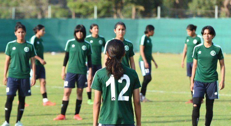 Pakistan women football team training for FIFA Series