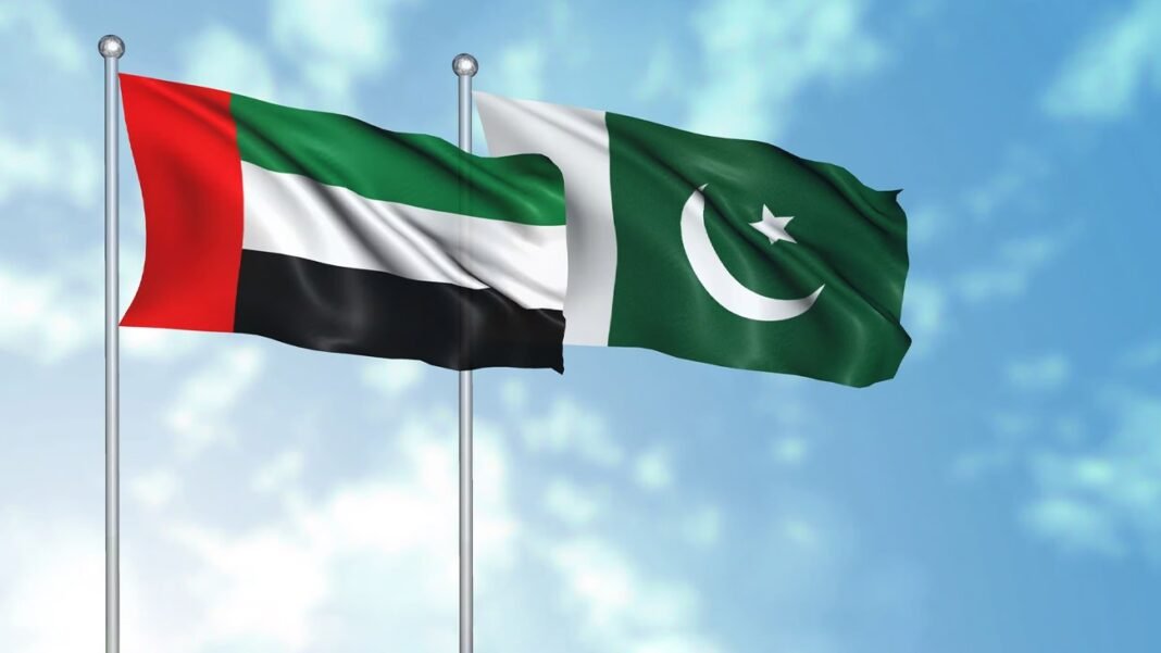 Pakistan decides UAE loan repayment amid global financial pressure Flags of Pakistan and UAE side by side, symbolizing diplomatic and financial relations