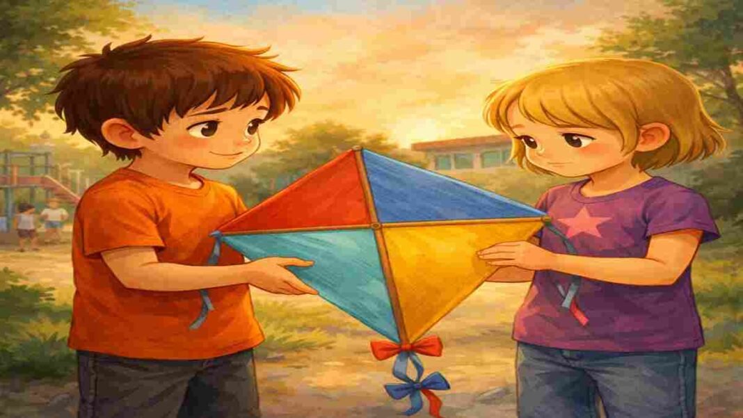 Friendship Story for Kids: The Broken Promise Friendship Story for Kids Broken Promise Kite Scene