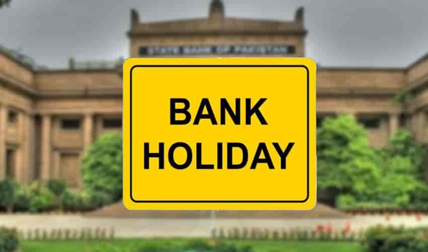 State Bank of Pakistan building closed during Labour Day bank holiday