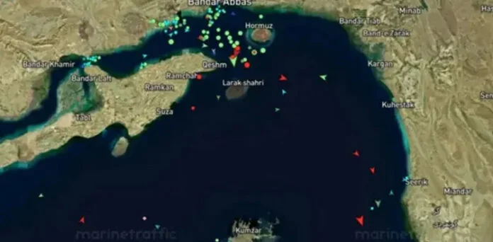 Iran Strait Policy: US Ships Allowed Through Hormuz Strait of Hormuz shipping map showing vessel movement under Iran Strait policy