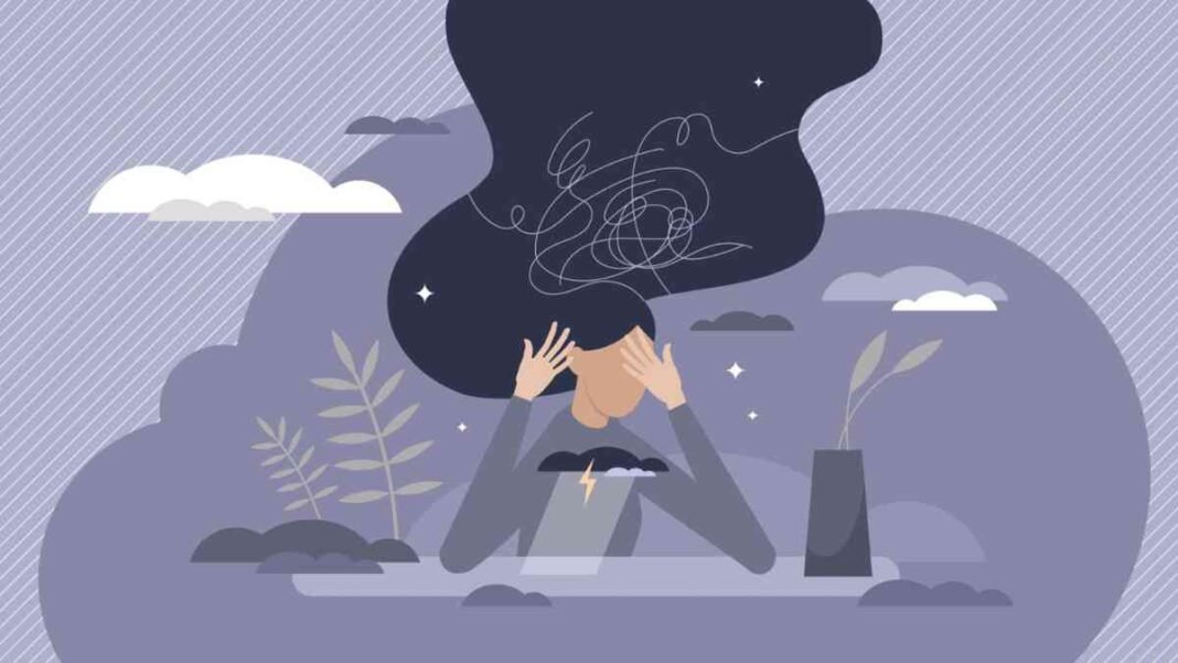 Signs of Insecurity: Why You Feel Unsafe and How to Overcome illustration of a person overthinking showing signs of insecurity and mental stress