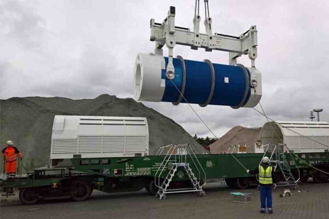 Uranium storage containers inside secure nuclear facility