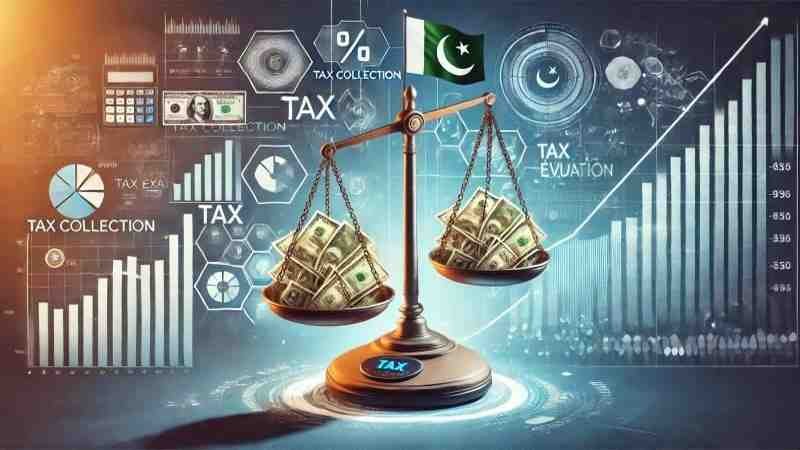 ai-tax-reforms-30kb Digital tax monitoring and AI-based tax reform concept with financial charts and Pakistan flag