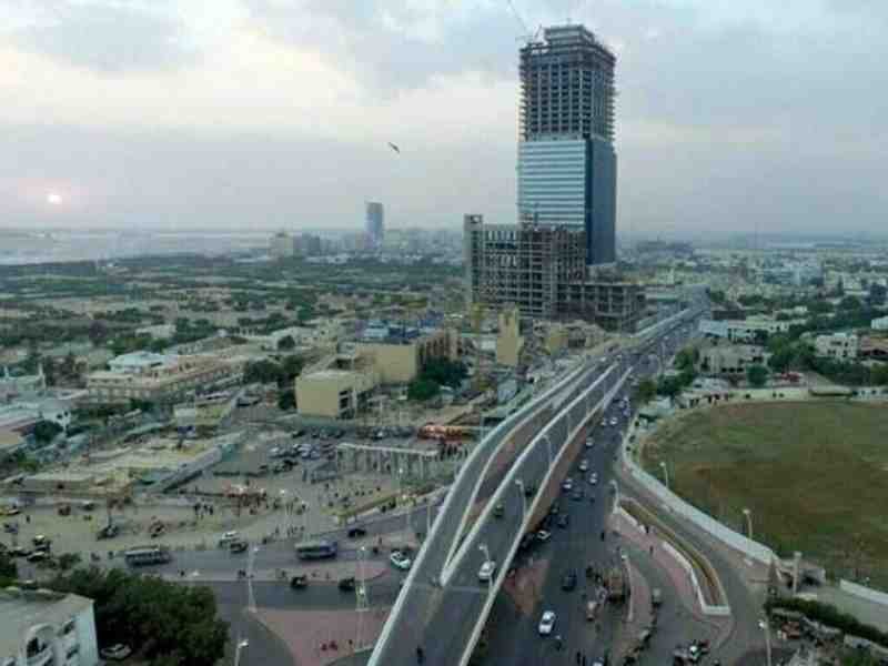 Karachi flyover and urban development view
