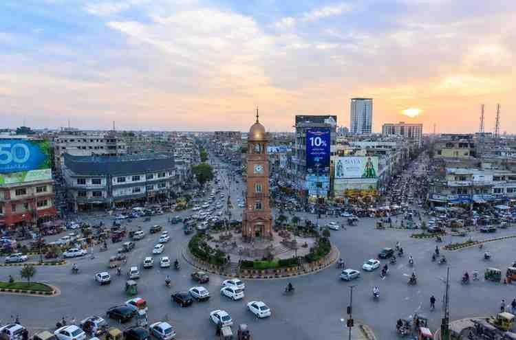 Rawalpindi Renames Kutchery Chowk as Marka-e-Haq Square Aerial view of Kutchery Chowk Rawalpindi renamed as Marka-e-Haq Square