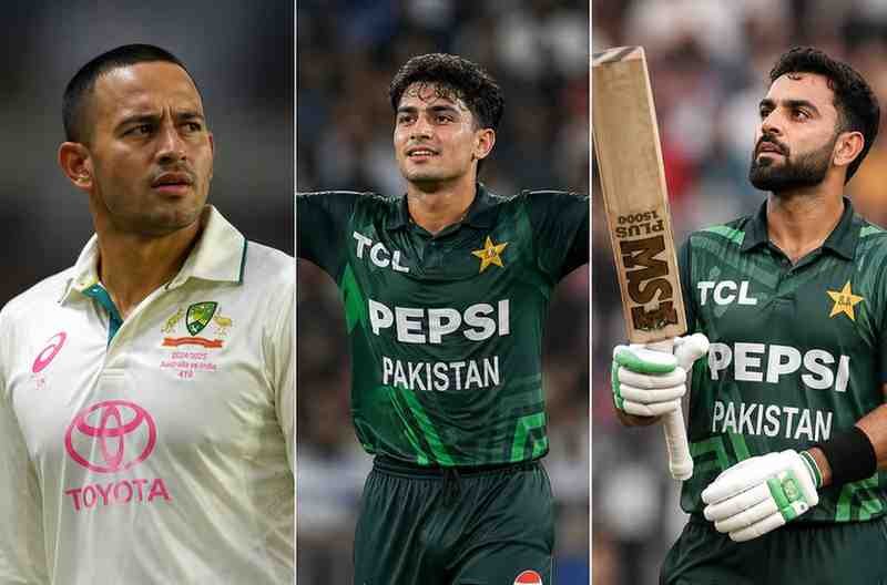 Pakistani cricketers and Usman Khawaja during discussions about emerging talent in PSL 11