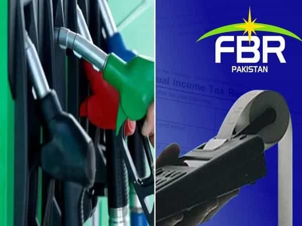 Fuel station in Pakistan showing petroleum levy FBR Pakistan system