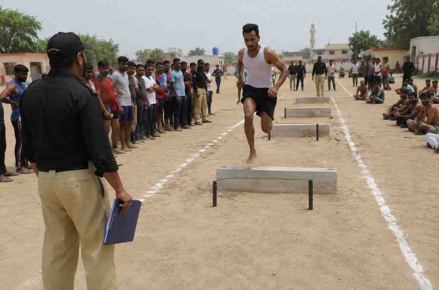 constablerequirement Constables recruitment physical test at outdoor training ground