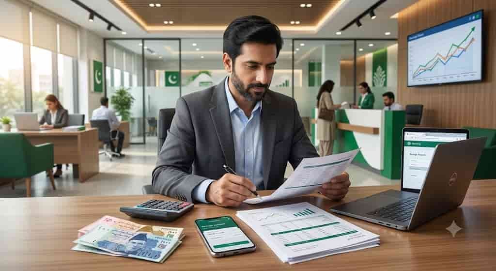 Best Bank Profit Rates in Pakistan 2026: Latest KIBOR & Returns Pakistani saver comparing bank profit rates in Pakistan