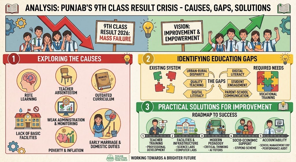 9th Class Result in Punjab Exposes a Deeper Education Crisis 9th class result in Punjab highlights problems in the education system