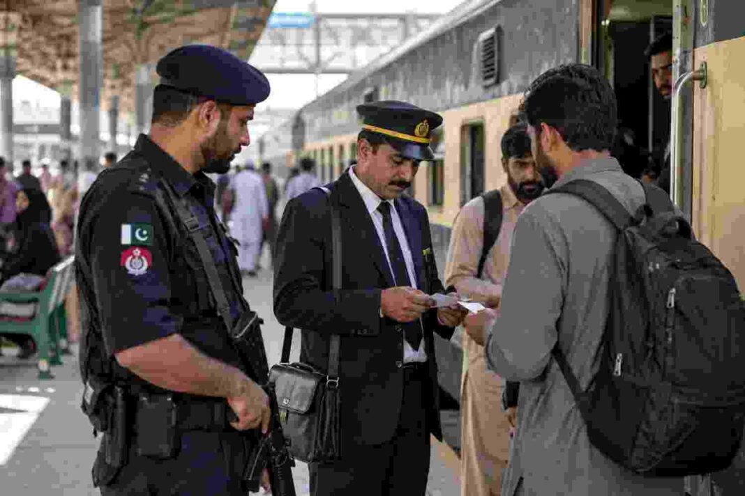Railway Police Issue New Clarification on Ticket Checking Railway ticket checking at a Pakistan railway station