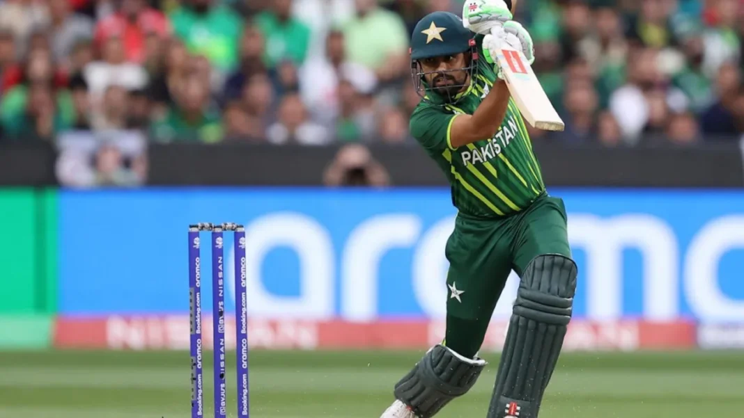 Babar Azam Pictures: Cover Drives, Kit Portraits & Captaincy Frames Babar Azam cover drive in Pakistan colours