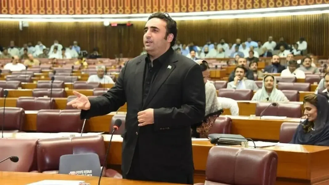 Bilawal Offers PM Dialogue Role to End KP Emergency, Urges PTI to Return to Table Bilawal Bhutto Zardari speaking in the National Assembly - Bilawal dialogue PTI KP emergency