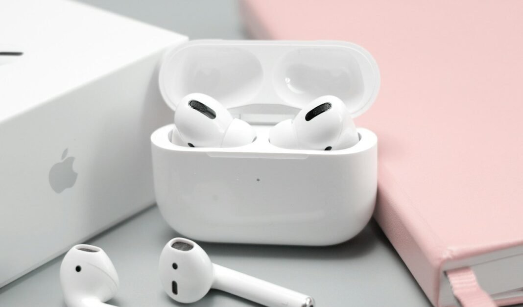 How to Connect AirPods to a Laptop or Windows PC AirPods Pro in an open charging case, ready to connect AirPods to a laptop