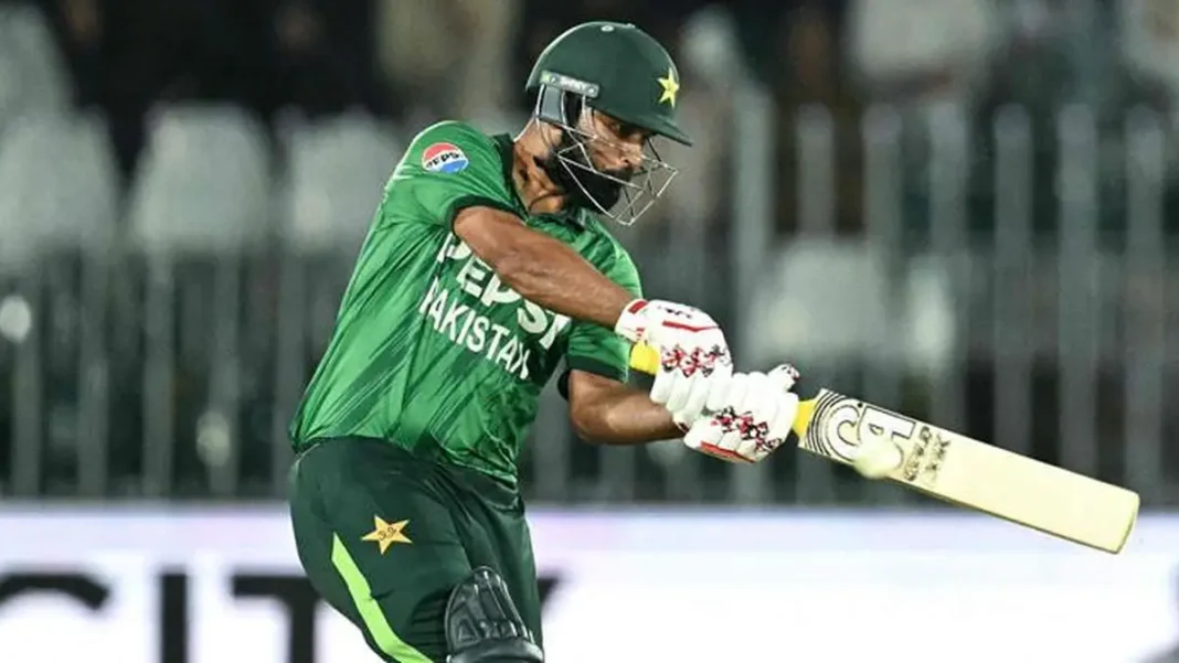 Fakhar Zaman First Pakistani to 100 T20I Sixes Fakhar Zaman 100 T20I sixes: Pakistan batter plays a shot during the third T20I against Sri Lanka at Rawalpindi