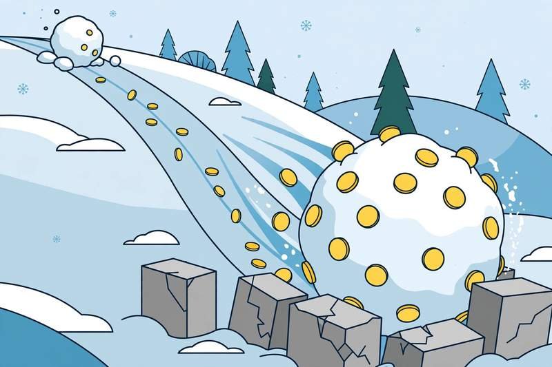Debt Snowball Calculator: Pay Off Debt Faster Debt snowball calculator example showing four debts ordered from smallest to largest balance
