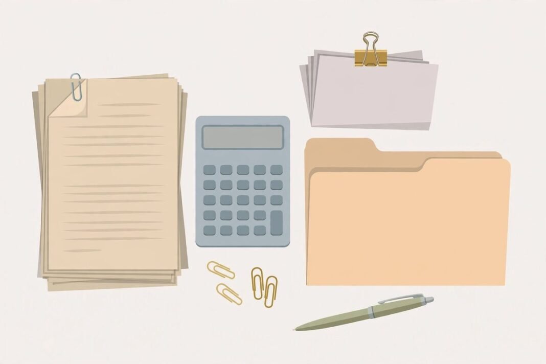 How to File Taxes: A Complete 2026 Guide Person filing taxes on a laptop with tax forms and a calculator nearby