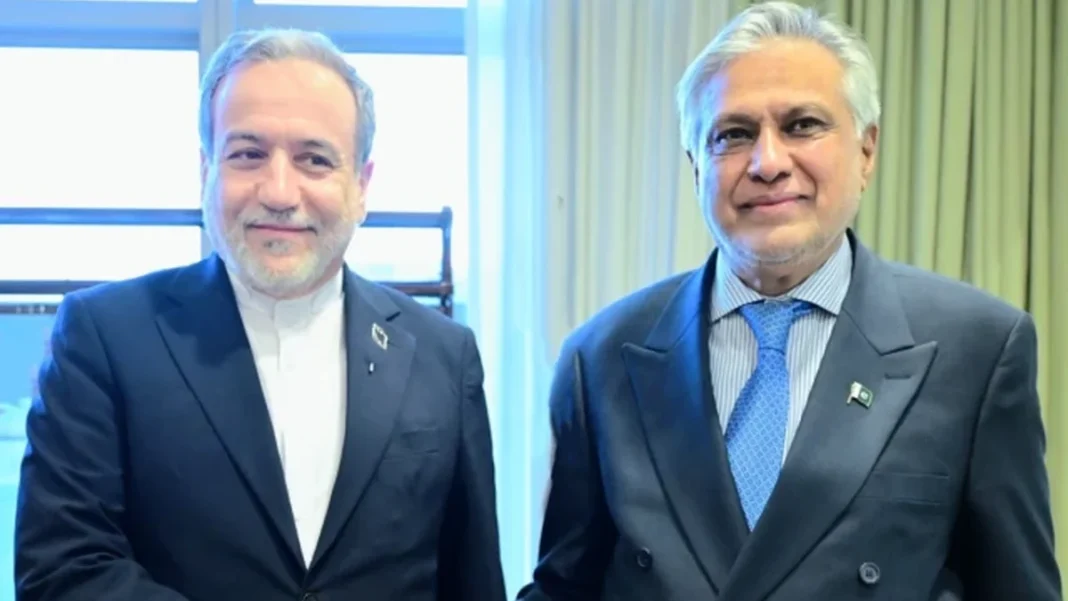 Dar, Iranian FM Discuss Regional Situation as OIC Foreign Ministers Meet in Baghdad Ishaq Dar Iran call - Deputy PM Ishaq Dar with Iranian FM Abbas Araghchi