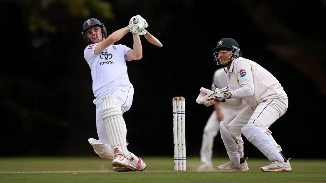England U19 Name Squad for Pakistan Tour England U19 Pakistan tour: Ralphie Albert plays a shot against Pakistan at Arundel