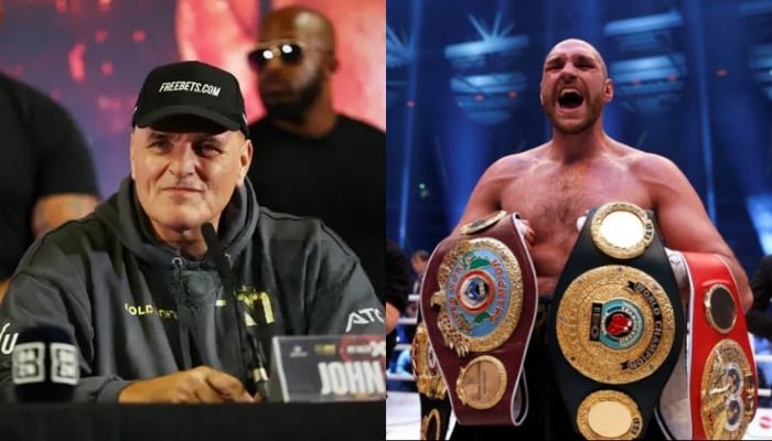 John Fury Reveals the Fight After Which Tyson Fury Should Have Retired John Fury (left) and Tyson Fury pictured in a collage ahead of the Tyson Fury vs Anthony Joshua fight in Cardiff