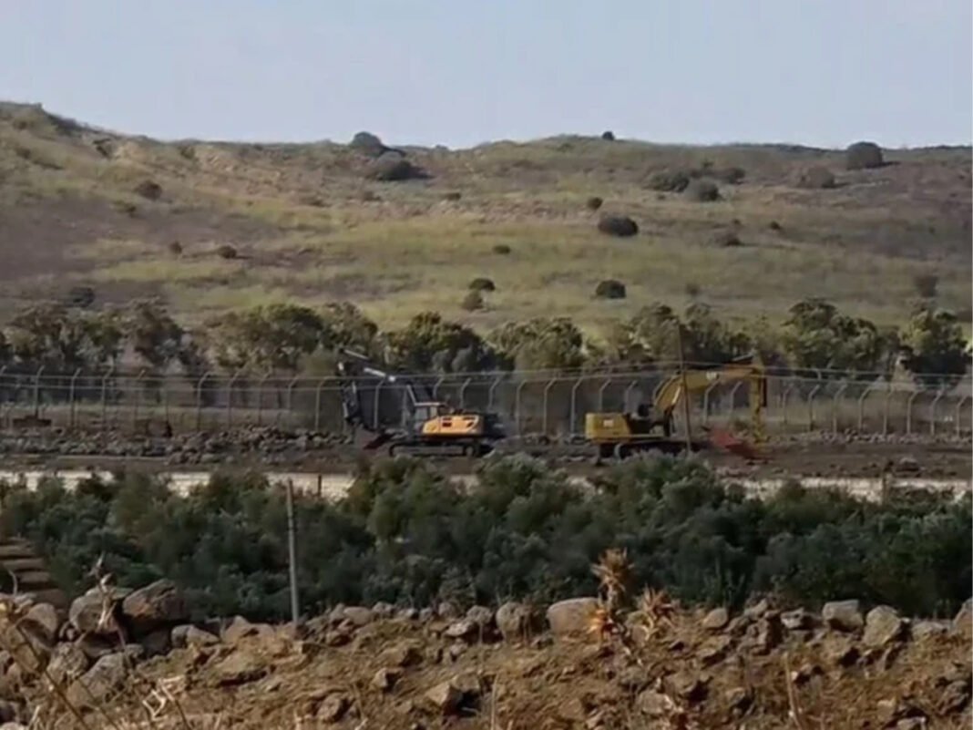 Syria Condemns Israeli ‘Sufa 53’ Excavation Works Near Occupied Golan Heights Syria Golan excavation: heavy machinery carrying out earthworks on a hillside