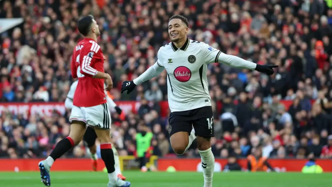 Manchester United Bournemouth 3-0: Carrick on Brink Manchester United Bournemouth 3-0: Marcus Tavernier celebrates a Bournemouth goal at Old Trafford
