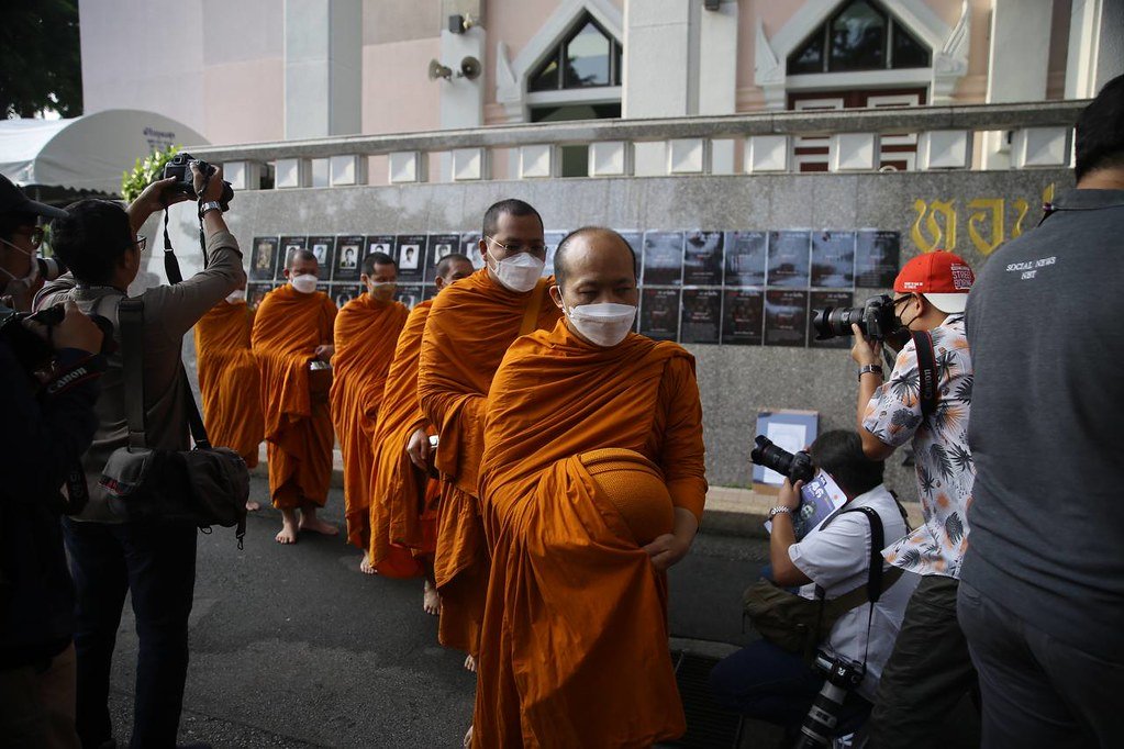 Fifty Years After the Thammasat Massacre, Thai Youth Still Face Jail for Dissent Thammasat massacre 50th anniversary: monks attend a memorial ceremony for the victims in Bangkok