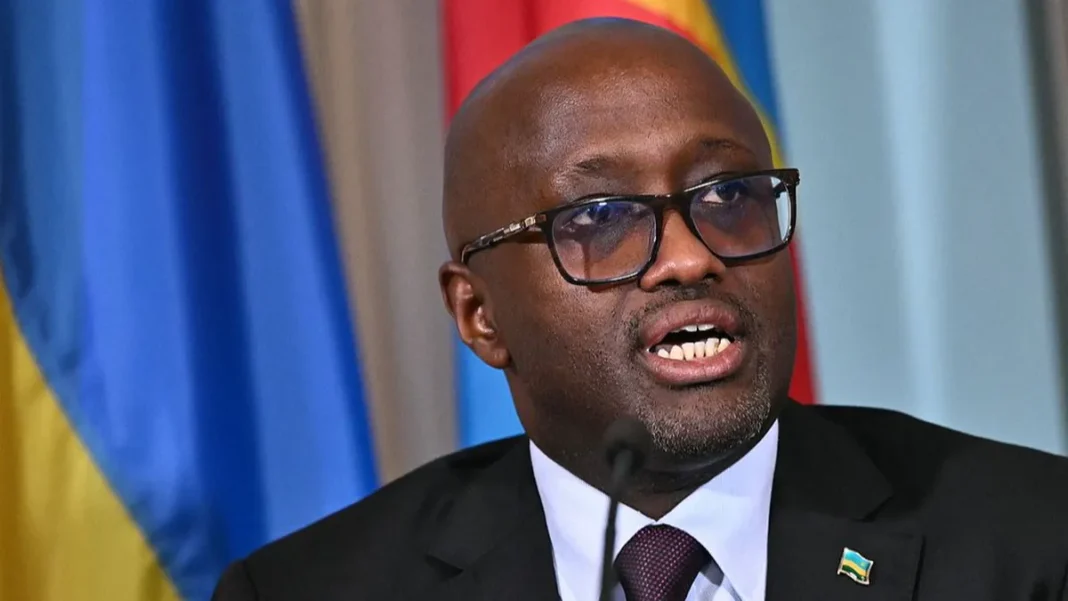 DR Congo Rwanda Pact Dispute Grows Over Troops Rwandan Foreign Minister Olivier Nduhungirehe speaking - DR Congo Rwanda pact
