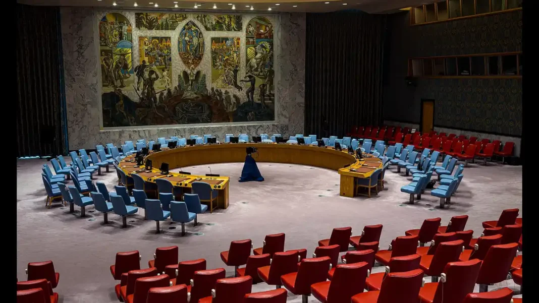 Pakistan Warns Against Iran Escalation, Urges Diplomacy UN Security Council chamber — Iran escalation