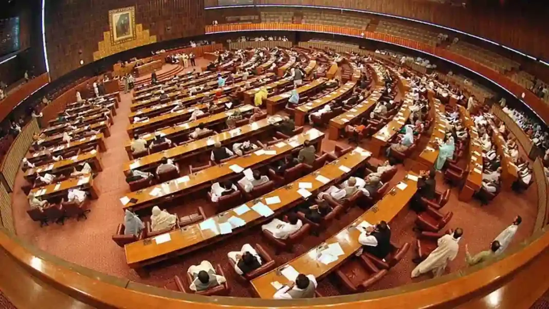 Privatisation Commission Bill Tabled in NA The National Assembly hall in session — privatisation commission bill