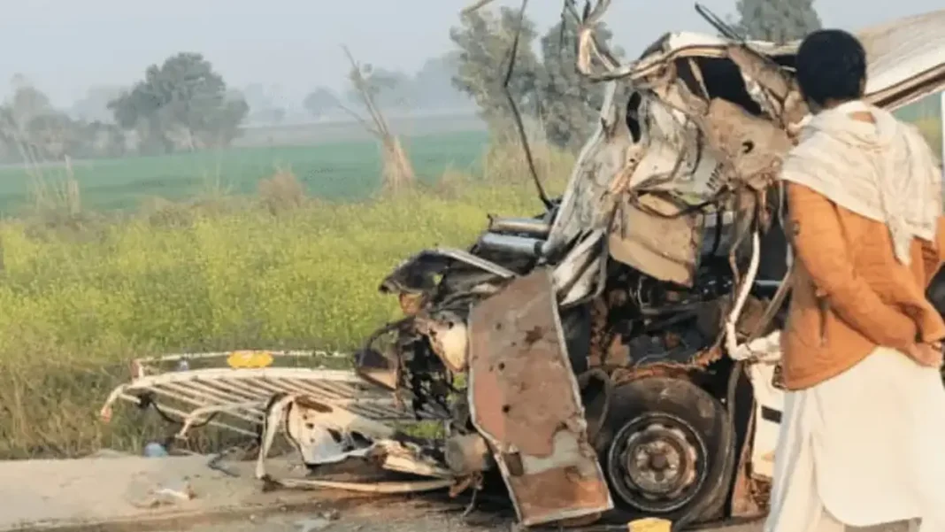 Seven Killed, Over 20 Injured as Three Vehicles Collide on Narrow Bridge in Kachhi Kachhi bridge collision: the mangled wreckage of a vehicle at a roadside after a road accident, in a file photo used for representation