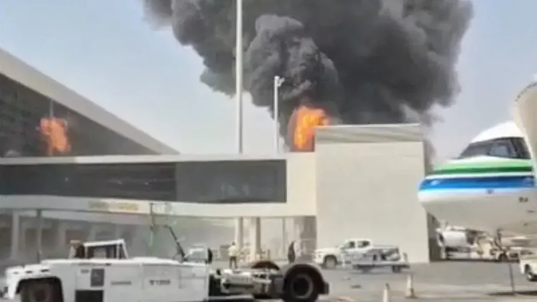 Sisi: Egypt Will Take ‘Any Measure’ to Defend Saudi Arabia Egypt Saudi Arabia Houthis - aftermath of a strike on a Saudi airport