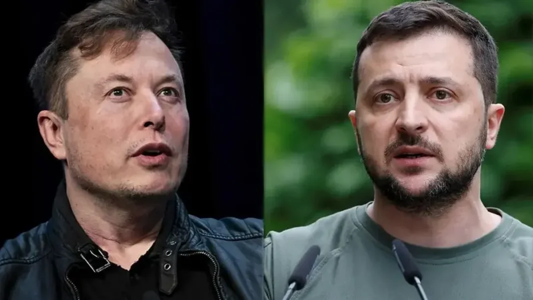 Musk Ordered Starshield Slowdown for Ukraine, WSJ Reports Starshield Ukraine slowdown — Elon Musk and Volodymyr Zelensky