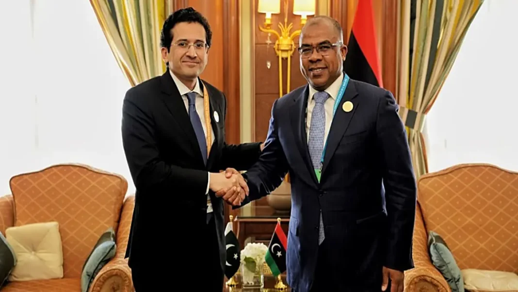Malik Calls for Stronger Pakistan-Saudi Energy Cooperation at Riyadh Forum Petroleum Minister Ali Pervaiz Malik with Libya's oil minister at the IEF in Riyadh
