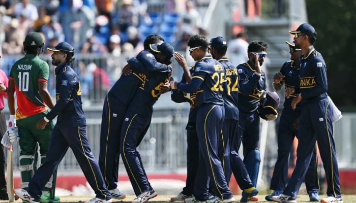 Sri Lanka crush Bangladesh by 63 runs to clinch Asian Games cricket bronze Sri Lanka cricketers celebrate after winning the Asian Games cricket bronze medal against Bangladesh