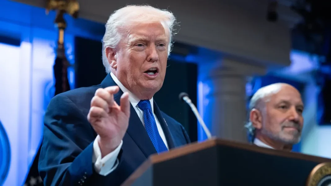 Trump Says China and Russia Are Not Helping Iran ‘At All’ Donald Trump speaking at a White House podium; Trump comments on the Iran war, China and Russia
