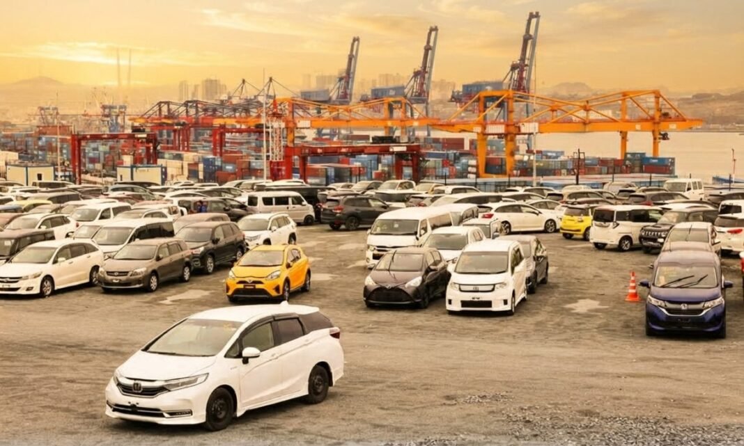 2,276 Used Cars Reached Pakistan in September: Automakers Say Rs3.4 Billion of Local Parts Business Is at Risk Imported used cars at a port as used car imports in Pakistan hit 2,276 in September 2026
