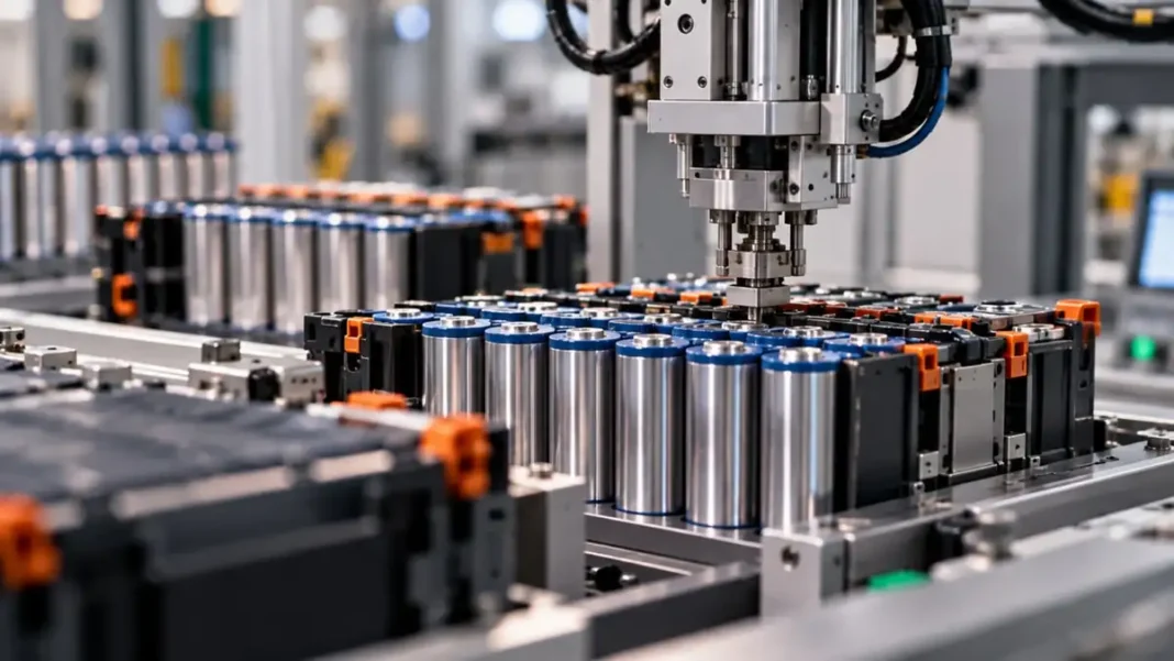 $2.25bn Lithium Battery Plant Planned in Rawalpindi Battery cells on a production line, lithium battery plant
