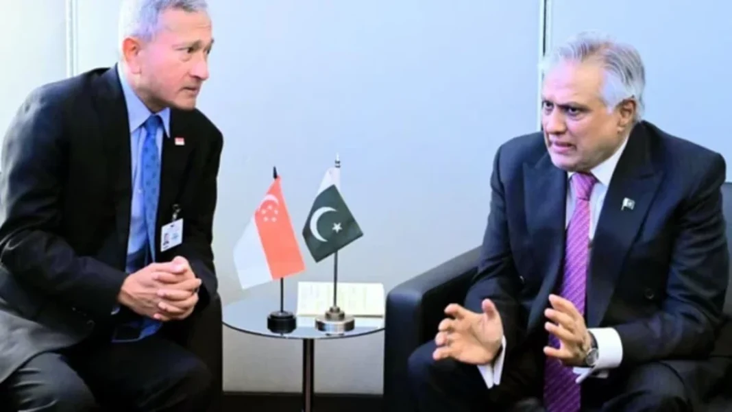 Singapore Minister Visits Pakistan on Friday Pakistan and Singapore officials in talks with both flags — Singapore minister visits Pakistan