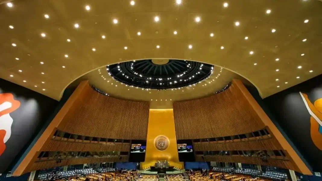 Pakistan Opposes New Permanent Seats at UN Security Council The UN General Assembly hall during the Pakistan UN Security Council reform debate