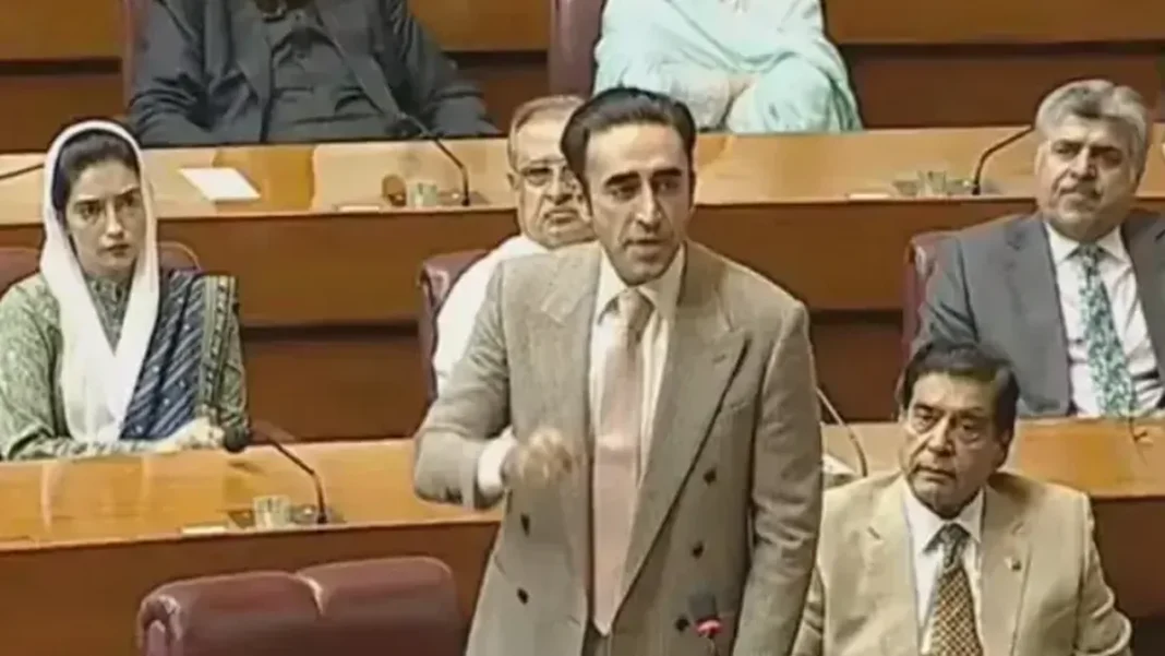 PTI Carried Out ‘Political Suicide Attack’ on Its Own KP Government, Says Bilawal Bilawal Bhutto-Zardari speaking in the National Assembly on the PTI political suicide attack remark