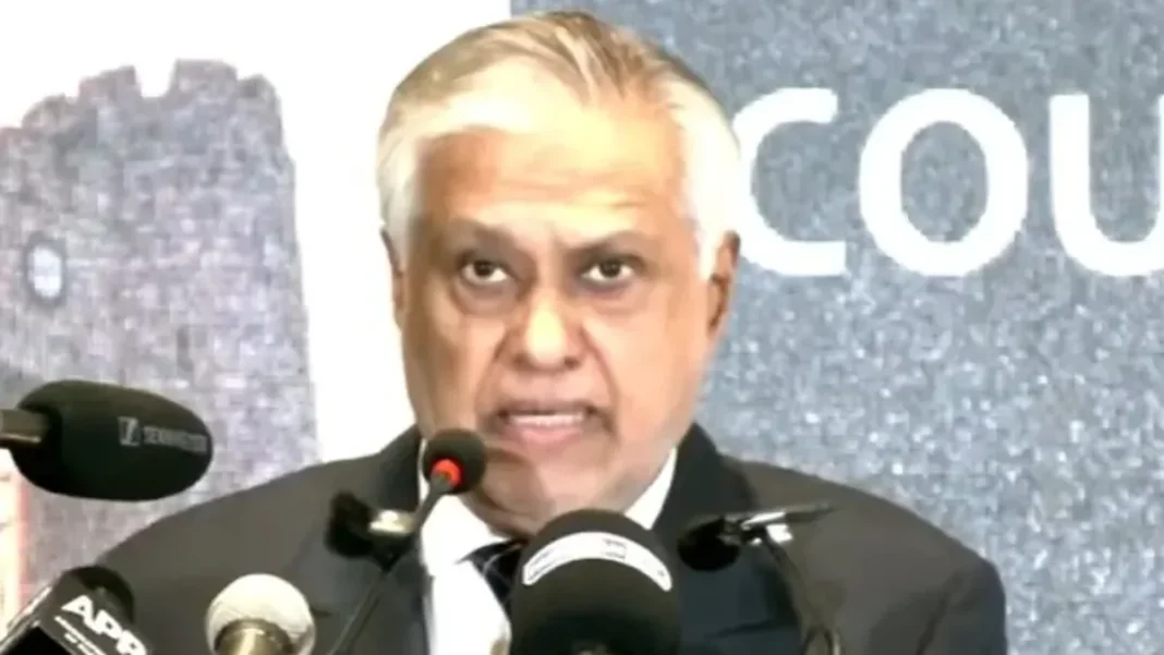 Ishaq Dar Defends KP Emergency, Says Move Targets Terrorism, Not Politics Dar defends KP emergency: Deputy Prime Minister Ishaq Dar addresses a seminar in Islamabad on Monday
